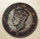 1942 Ceylon Sri Lanka 1 Cent Thin Planchet
