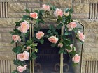 Lot Artificial Flowers Floral Swag Home Decor Flower Rings Rose Leaves Vines 83   