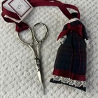 Mole End Handmade Wooden Doll Scissor Keeper With Ornate Embroidery Scissors Uk