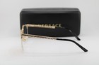 New Versace Mod  1297 1002 Gold Black Gunmetal Authentic Eyeglasses 53-18