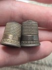 Antique Mkd Ketcham   Mcdougall Sterling Silver Thimble Size 7 Made In Usa 2 Lot
