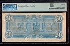 Ac T-66  50 1864 Confederate Currency Csa Pmg 55 Epq
