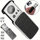30x 60x 90x Pockets Magnifying Magnifier Jeweler Eye Glass Loupe Loop Led Light