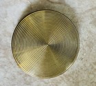 Vintage Evans Blue Guilloche Enamel Floral Gold Tone Powder Compact
