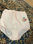 Vintage Granny Panties High-waisted Satin -finish Dupont Nylon Tricot Pink M