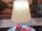 Redbird Shaped Lamp w shade christmas winter Theme 16   h excellent 