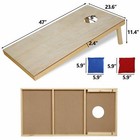 4x2ft Unfished Wooden Cornhole Boards Game Set Regulation Size W 8 Bean Bag Toss