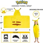 Pokemon Pikachu Bath pool beach Soft Cotton Terry Hooded Towel Wrap  24  X 50  