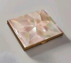 Vintage Compact Mother Of Pearl Inlay Marhill 2 75  X 2 5   1940s   1960s