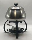 Vintage Oneida Community 18 8 Fondue Pot 5 Pc Set 1960-1970 Floral Pattern