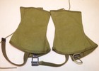 Vintage Official Boy Scout Uniform Leggings Spats Size L Large Cotton Green