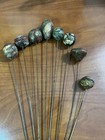 Antique Long Shank Hat Pin Lot Of 8