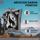 Mexican Poncho Sarape Aztec Men Hombre Mexico Gabanes Mexicanos Western Cowboy C