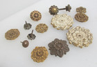 Vintage Brass Ormolu Furniture Hardware Mounts French Flower Antique Nouveau Lot
