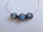 3 Barbara Metzger Ancient Glass Replica Series Lampwork Oregon Basha Beads