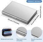 3 Pcs Metal Business Card Holder Stainless Steel Rfid Credit Card