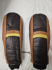 Ski Or Snowmobile Mittens  Tri- Color - Adult Large - Vintage