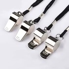 Stainless Steel Whistle With Lanyard Referee Whistle 5pcs Football Whistles