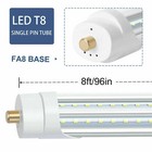 T8 8ft Led Tube Light Bulbs 90w 65w 45w Fa8 Single Pin 8foot Led Shop Light Bulb