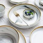 Ceramic Dinner Plates Set Dishes Marble Design Food Plate Dinnerware Set 