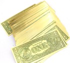 Wholesale Lot 100 Pcs   1 Dollar Color Gold Notes Money Banknotes Crafts New