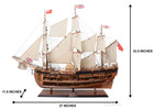 Hms Bark Endeavour Cutaway Wooden Tall Ship Model 37  Fully Assembled New