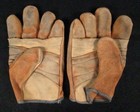 Vintage 1990s Heavy Duty Leather Pmi Rappelling Gloves Sized Large  Free Ship
