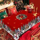 Christmas Tablecloth Santa Snowman Table Cover Christmas Party Table Decorations