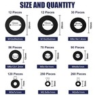 900-piece Nylon Flat Washer Assortment Kit Black Plastic Flat Washers For Bolts 