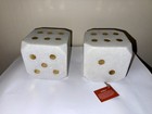 Heavy 4    Large Marble Gold Pips Dice Set
