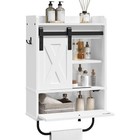Wall Mounted Bathroom Cabinet W  Adjustable Shelf Space Saving Storage Organizer