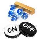 Casino Craps Game Set  5 Of 19mm Casino Dice With Serial Numbers  3  On off Puck