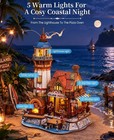 Rokr Chillbay Pizzeria Eam02 3d Wooden Puzzle Miniature House 295pc Led Music