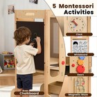 Toddler Kitchen Helper Tower Foldable 2 Step Stool Adjustable Height Montessori