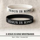 Jesus Is King Bracelet  Christian Silicone Wristbands For Men  2 Pack