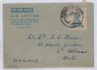 Pakistan Overprint India Kgvi 6a Stationery 1948 Air Letter Karachi Cover Zv187