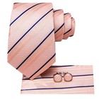 Men   s Paisley Silk Tie And Pocket Square Set With Matching Cufflinks