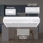 Broan-nutone Glacier 24  Cooking Range Hood Convertible Under Cabinet Mount  New