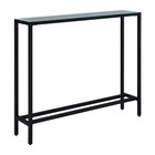 36  Black Mirrored Glass Console Table