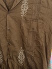 Guayabera Yucateca Mens Xl Brown Embroidered Shirt Mexican Button Up Short Sleev