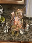 Vintage Qvc Nativity Set Fiber Optic Musical Manger 6 Piece Peace On Earth Video