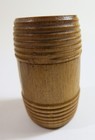 Antique Hand Turned Solid Maple Barrel Box     Slide-on Lid