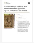 Large Antique Burmese Kalaga Tapestry