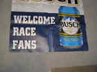 New Nascar Welcome Race Fans Busch Banner Sign Beer Man Cave Car Racing