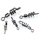 50 Pcs Fishing Rolling Barrel Swivel With Screw Snaps Lure Weight Hook Connector