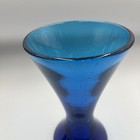 Vintage Glass 7    Tall Blue Teal Vase With Air Bubbles