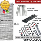 Mesh Tree Trunk Protectors  6 Pack 40 Inches Tree Bark Protector Guard With Zip