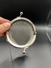 Silver Tone Mesh Coin Purse Kiss Lock Chainmail Evening Bag