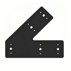 4pc 10x3 Inch 45   Steel Angle Bracket - Heavy Duty For 4x4 6x6 Wood Framing Kit