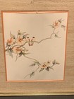 Vintage Asian Oriental Style Bird Water Color Framed Painting Signed